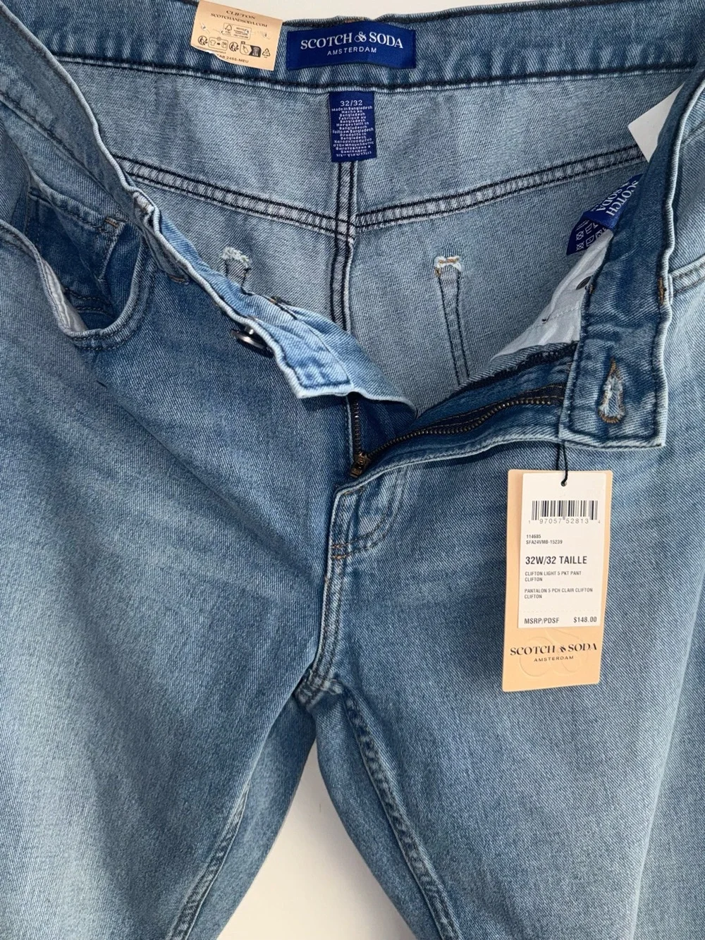 🥃 Scotch & Soda NWT Clifton Straight Fit Five-Pocket Jeans - Size 32X32